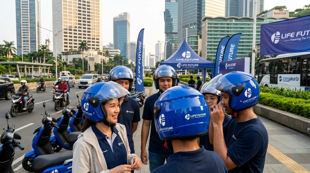 Vendor helm custom Jakarta Bandung untuk perusahaan