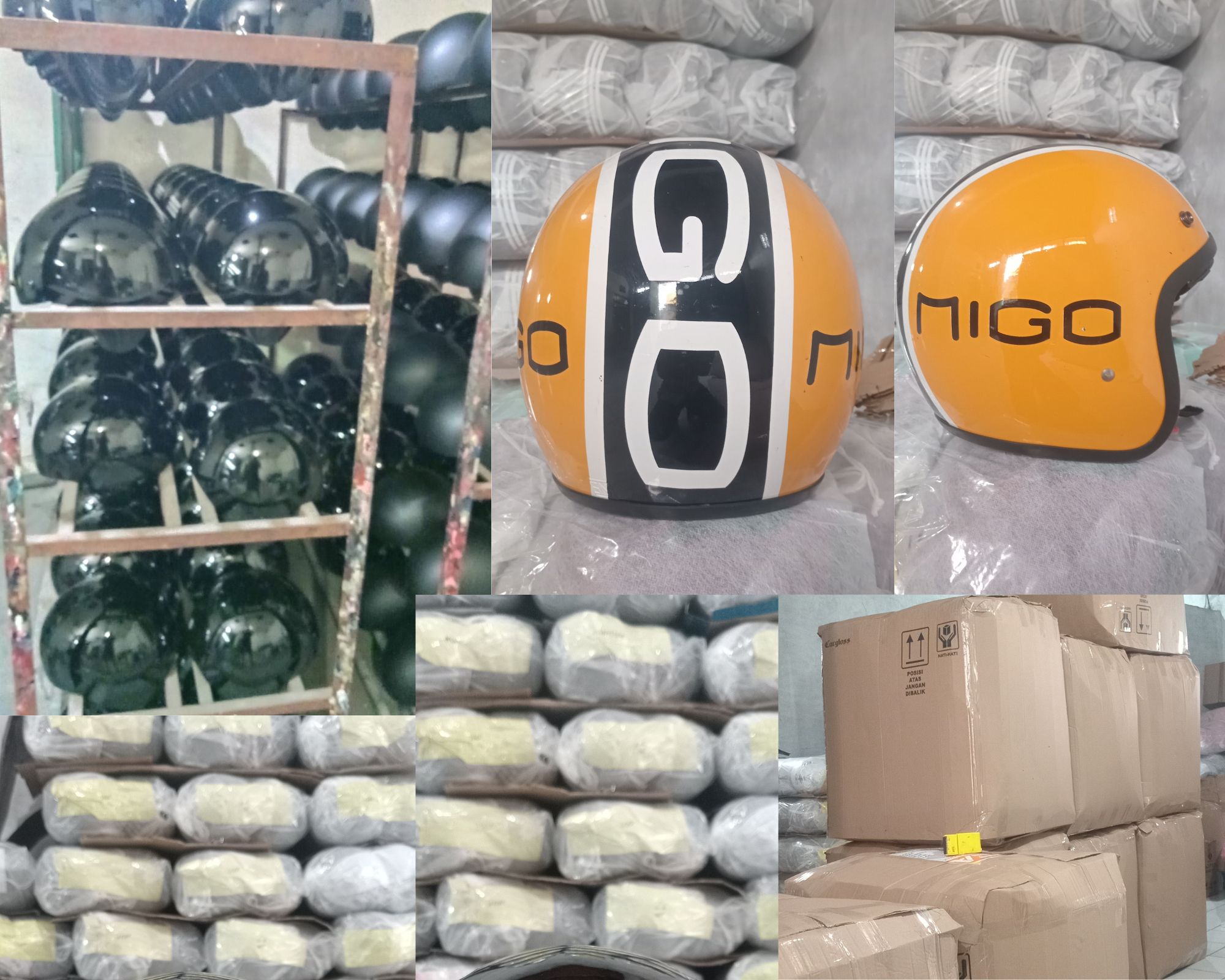 Jasa helm custom logo perusahaan untuk kebutuhan branding corporate dan promosi bisnis